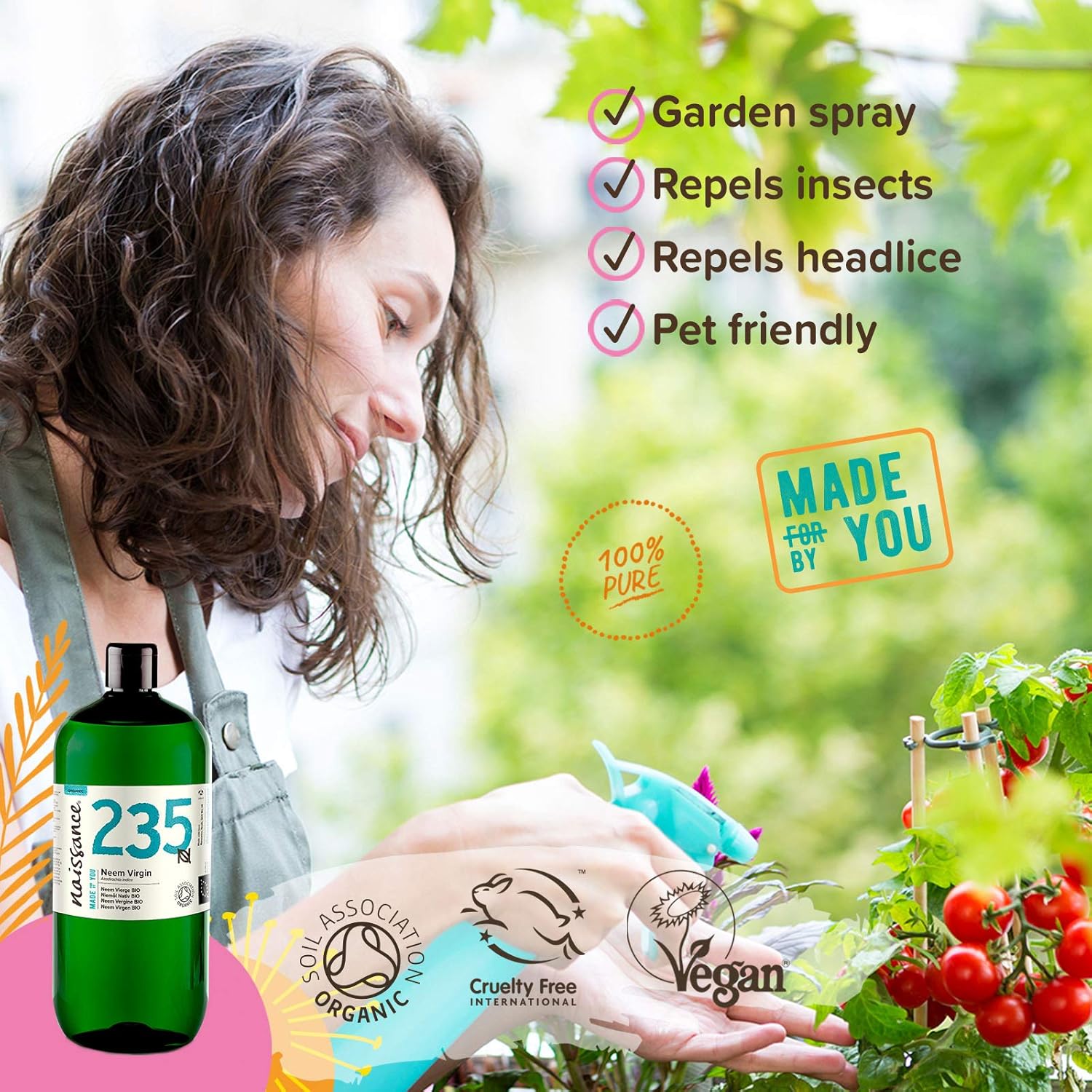Naissance Organic Cold-Pressed Virgin Neem (no. 235) 870 ml - Pure, Natural, Unrefined, Certified Organic, Vegan, No GMO - Image 4