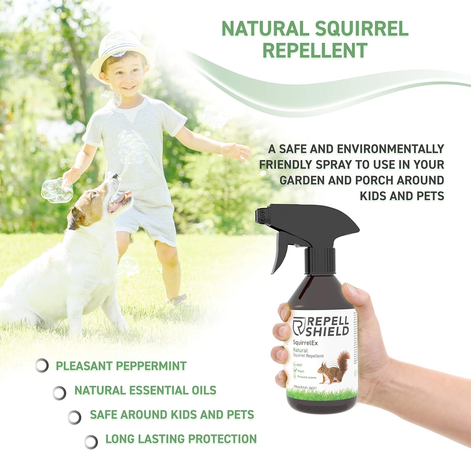 RepellShield Squirrel Repellent Spray, Natural Squirrel Deterrent for Gardens Lofts & Bird Feeders - Image 4