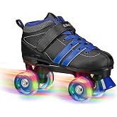 Roller Derby STR Six Lighted Wheel Roller Skates for Girls, Boys, Kids, Beginners