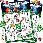 jkhycf Football Party Games Football Bingo Game for Adults Kids Big Game Football Party Favors 24 Players Football Bingo Games Activities Football Birthday Party Supplies Favors