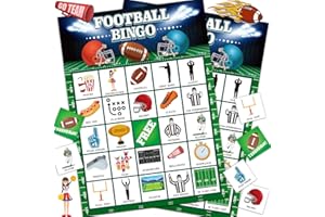jkhycf Football Party Games Football Bingo Game for Adults Kids Football Party Favors 24 Players Football Bingo Games Activities Football Birthday Party Supplies Favors