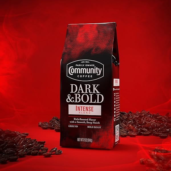 COMMUNITY COFFEE DARK & BOLD INTENSE BLEND, DARK ROAST GROUND COFFEE, 12 OUNCE BAG (PACK OF 1)
