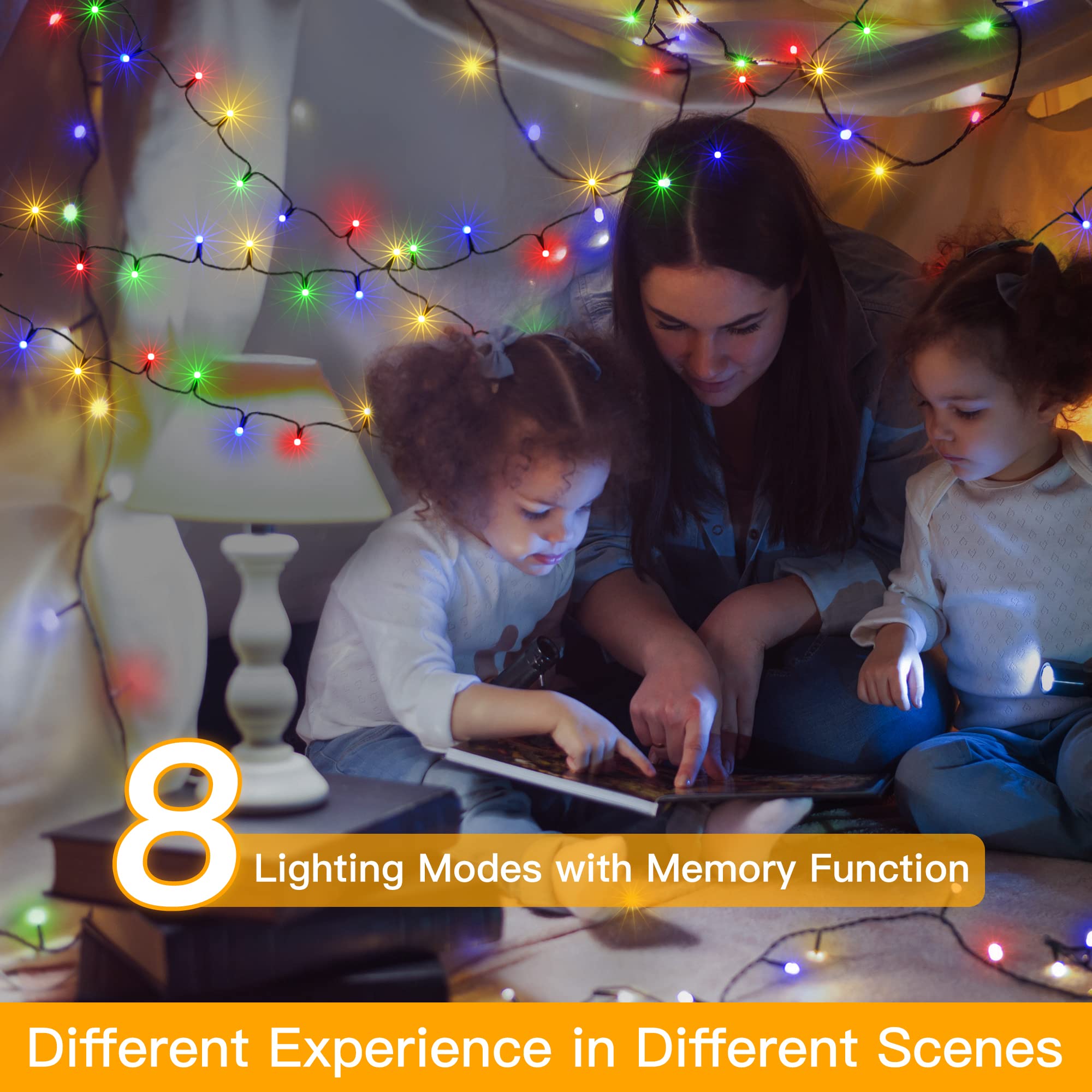 Ollny Christmas Lights 400LED 132FT, Plug-in