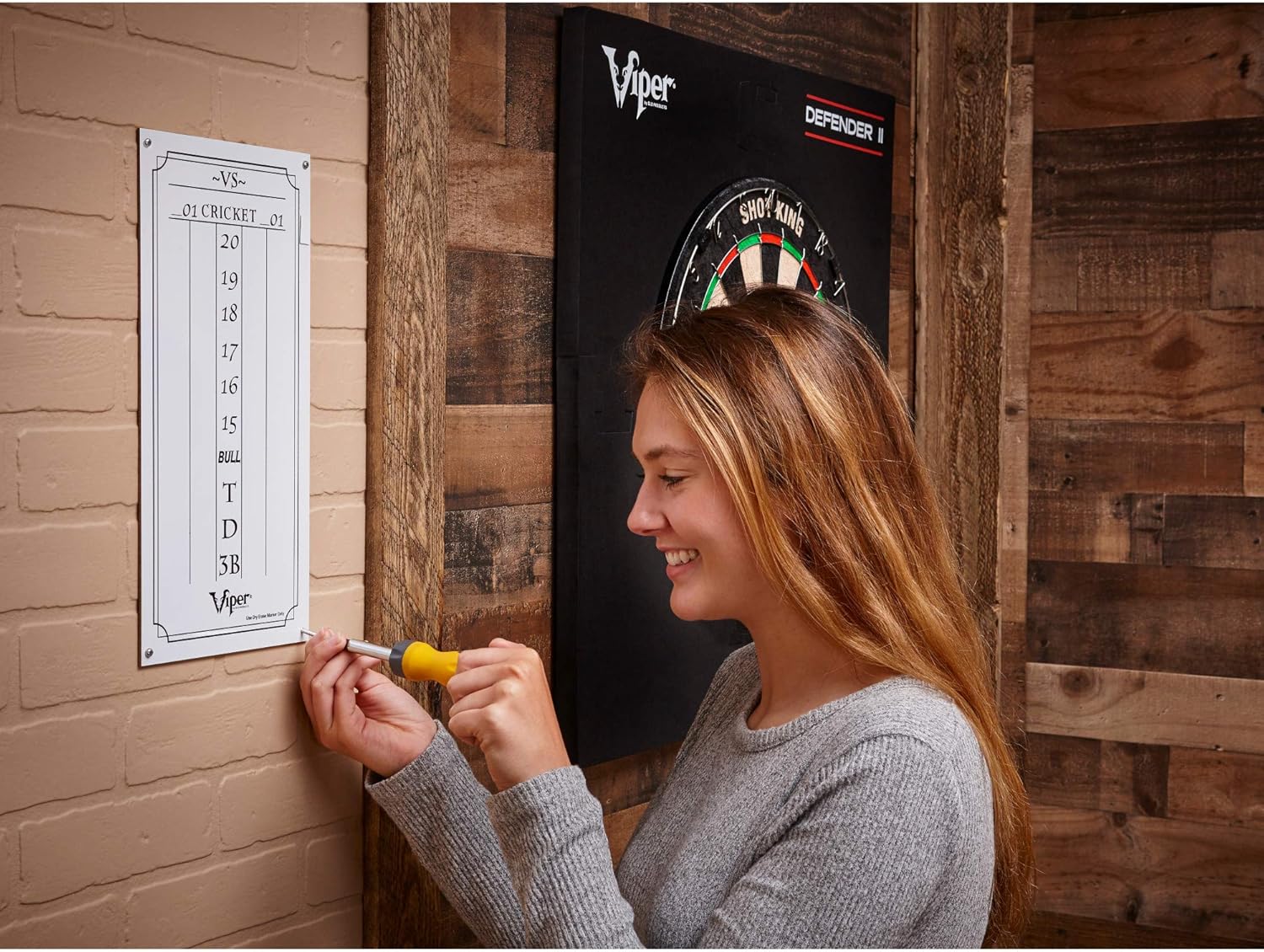 Viper Dry Erase Scoreboard, Cricket and 01 Dart Games, White, 15.375" H x 7.875" W : Dry Erase Boards : Sports & Outdoors