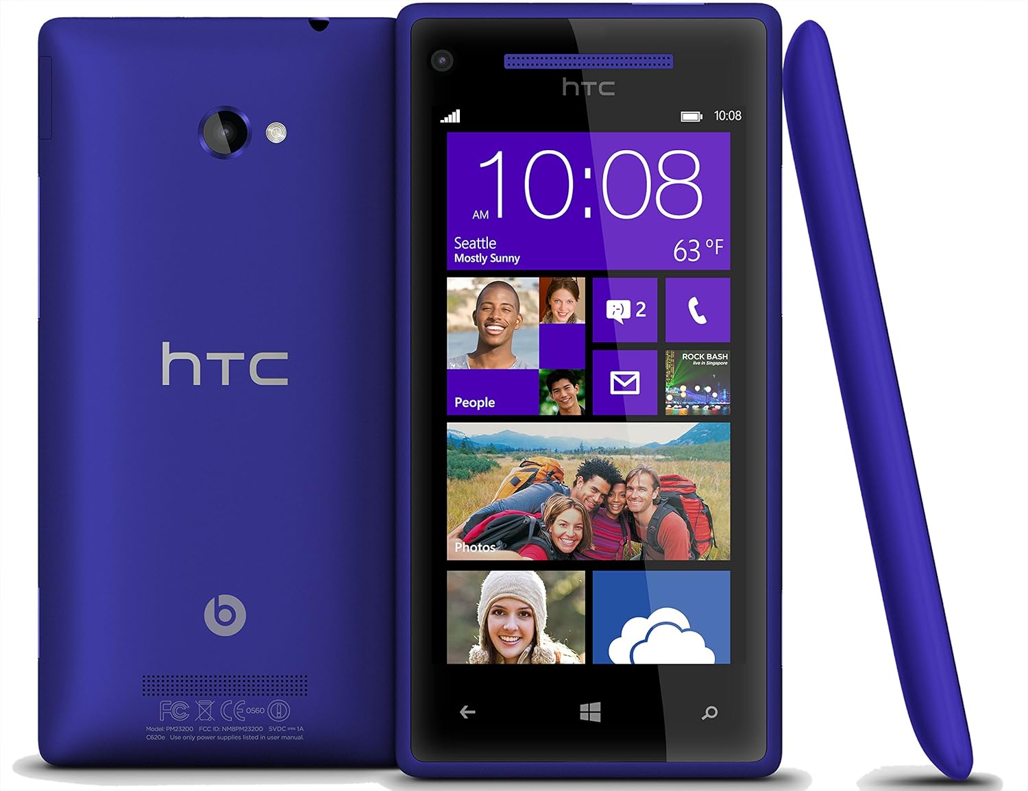 Amazon.com: HTC 8X 16GB Unlocked Windows Phone w/ 8MP Camera, 4.3" HD  Display and Beats Audio - Blue: Cell Phones & Accessories