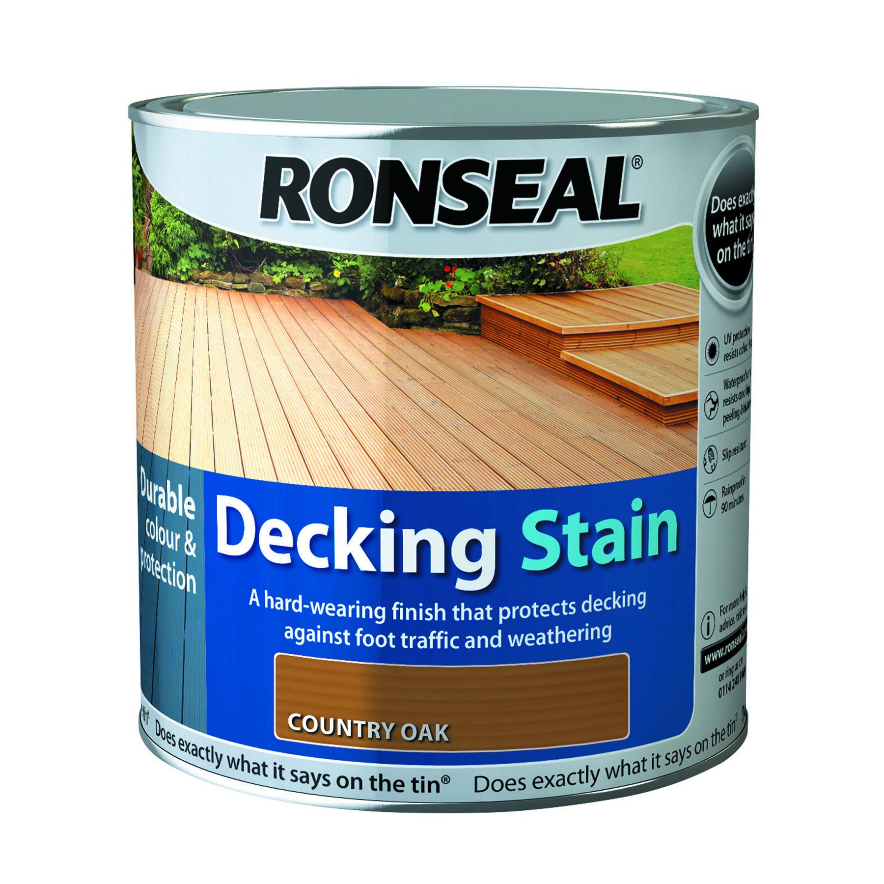 Ronseal Decking Stain Country Oak 2.5L