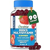 Lifeable Sugar Free Multivitamin for Men Gummies | with Iron and 18 Essential Vitamins and Minerals | Sugar Free Vitamins | 90 Gummies