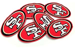 ZTHGS 6Pcs for 49ers Iron On Sew On Embroidery Patch,Team Logo Iron-on Patch for Jacket Backpack Jeans Jacket Man&Woman…