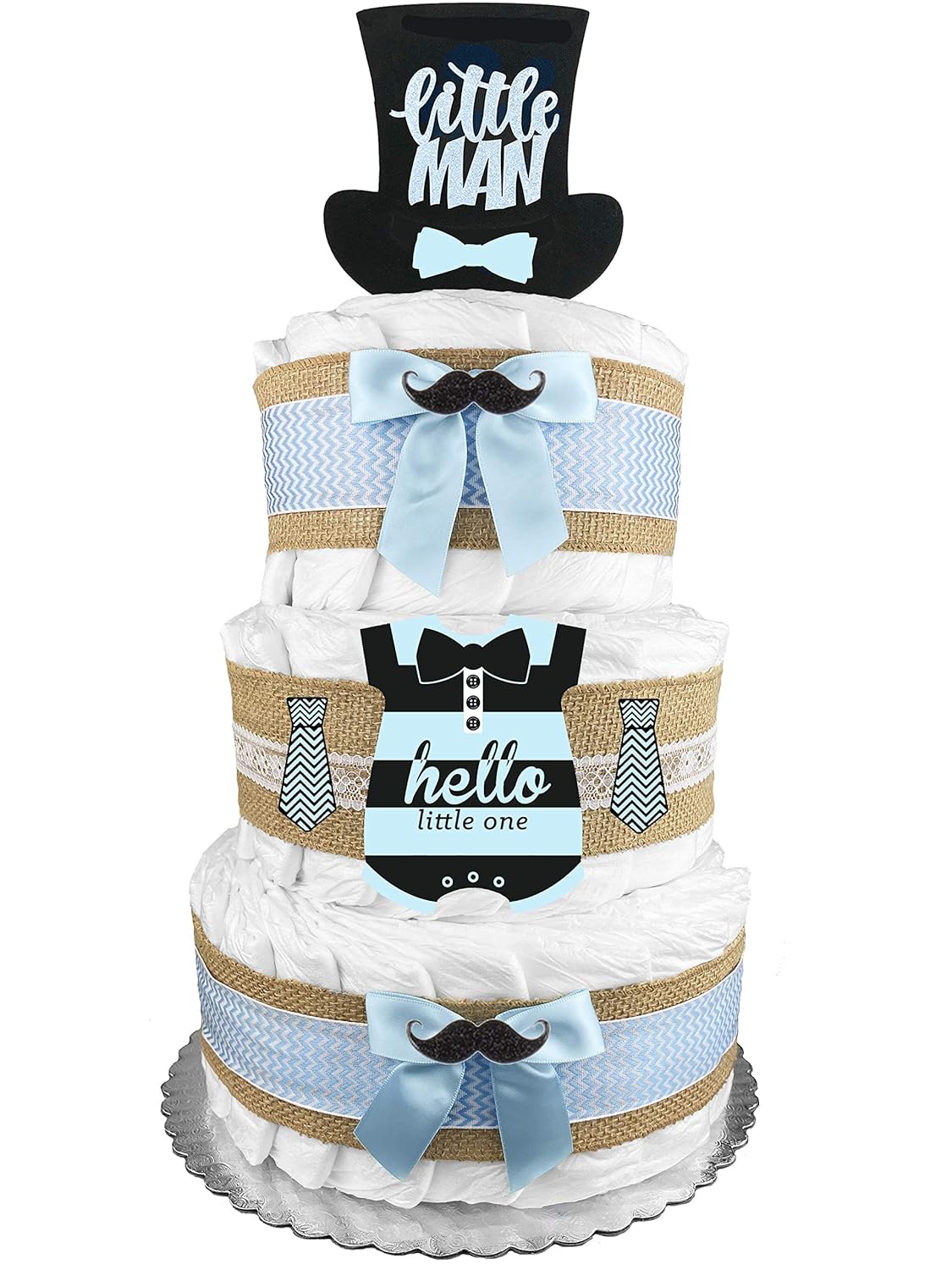 little man diaper cake