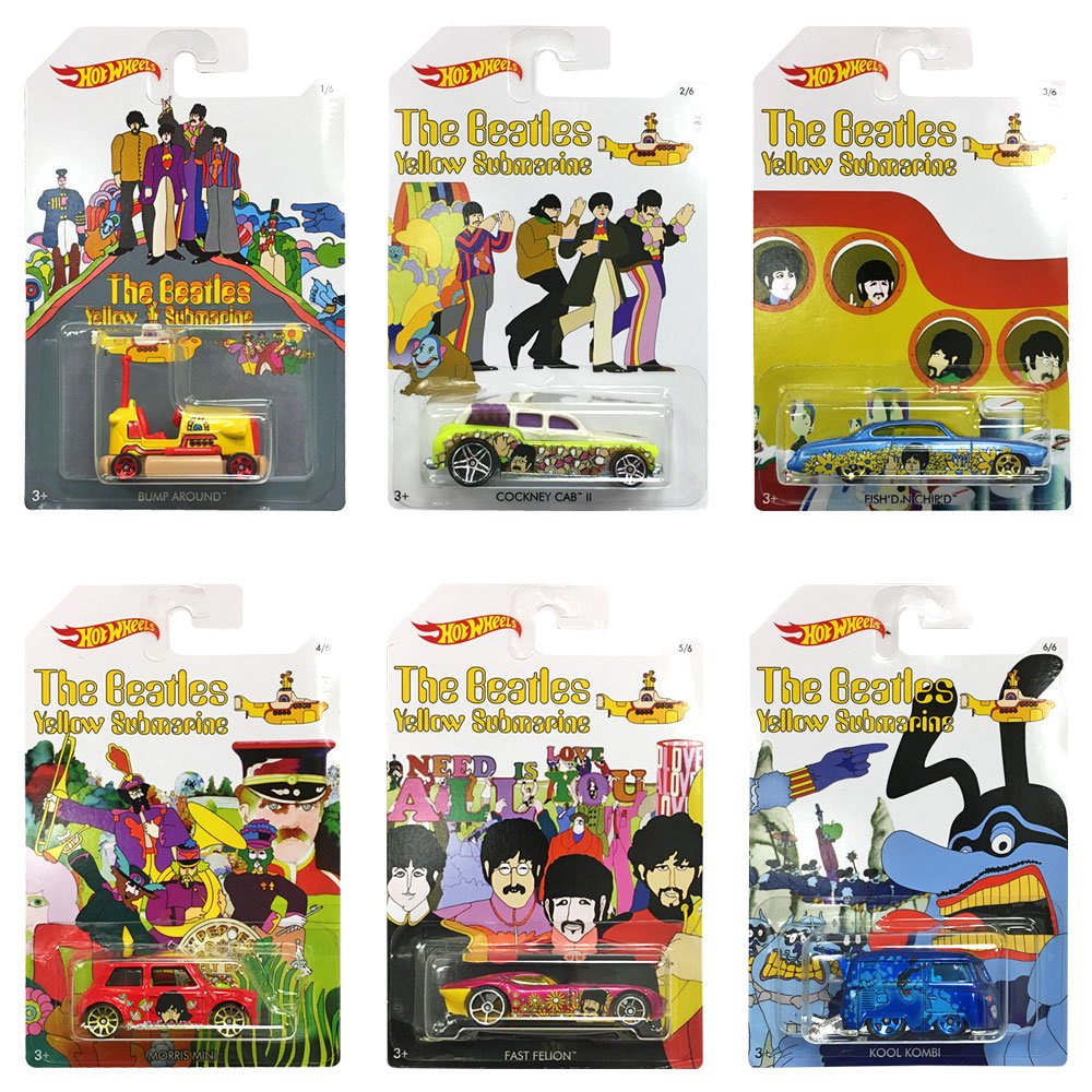 Hot Wheels Yellow Submarine Limited Edition Set of 6 Diecast eBay
