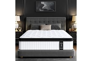 WFGEY King Size Mattress, 12 Inch King Mattress in a Box with Memory Foam and Individual Pocket Springs, Motion Isolation, Pressure Relief, Medium Firm Feel, Cool & Comfortable Sleep, Breathable