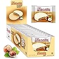 Fiorella Crunch Wafer Cookies, White Chocolate Covered Crispy Thin Crunch Wafers with Hazelnut Cream Filling, Chocolate Biscuits, 18 Individually Wrapped Snacks, Pack of 1