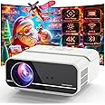[Auto Focus/Keystone] DBPOWER Projector 4K with 5G WiFi and Bluetooth, 600ANSI FHD Native 1080P Outdoor Movie Projector with 4P4D/PPT/Zoom, Mini Home Projector Compatible w iOS/Android/HDMI/TV Stick