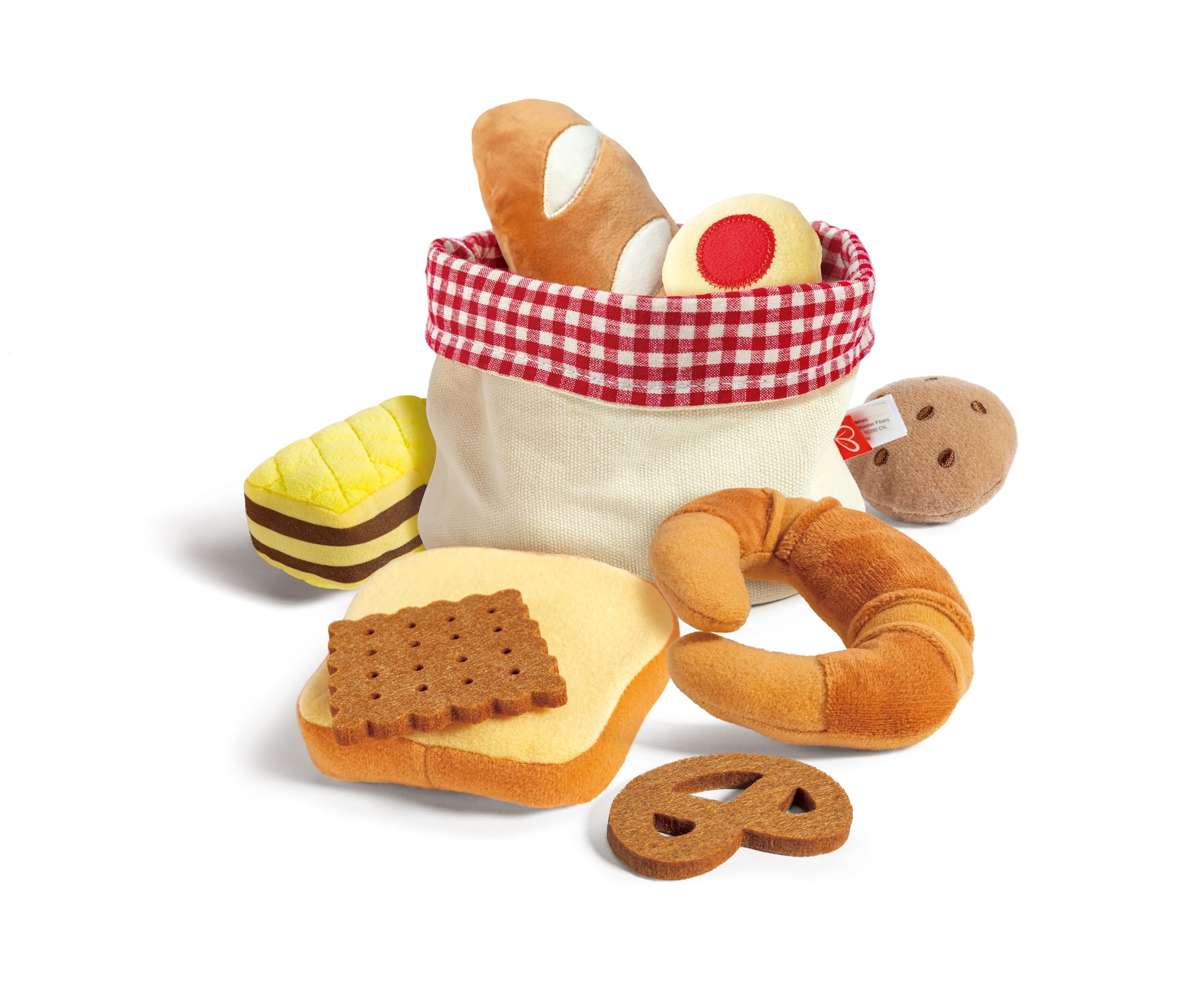 Hape E3168 - Toddler Bread Basket, Soft Food Toy Set for Pretend Play | 3+ Years