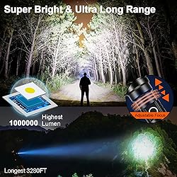 Rechargeable Flashlights 1000000 High Lumens Long