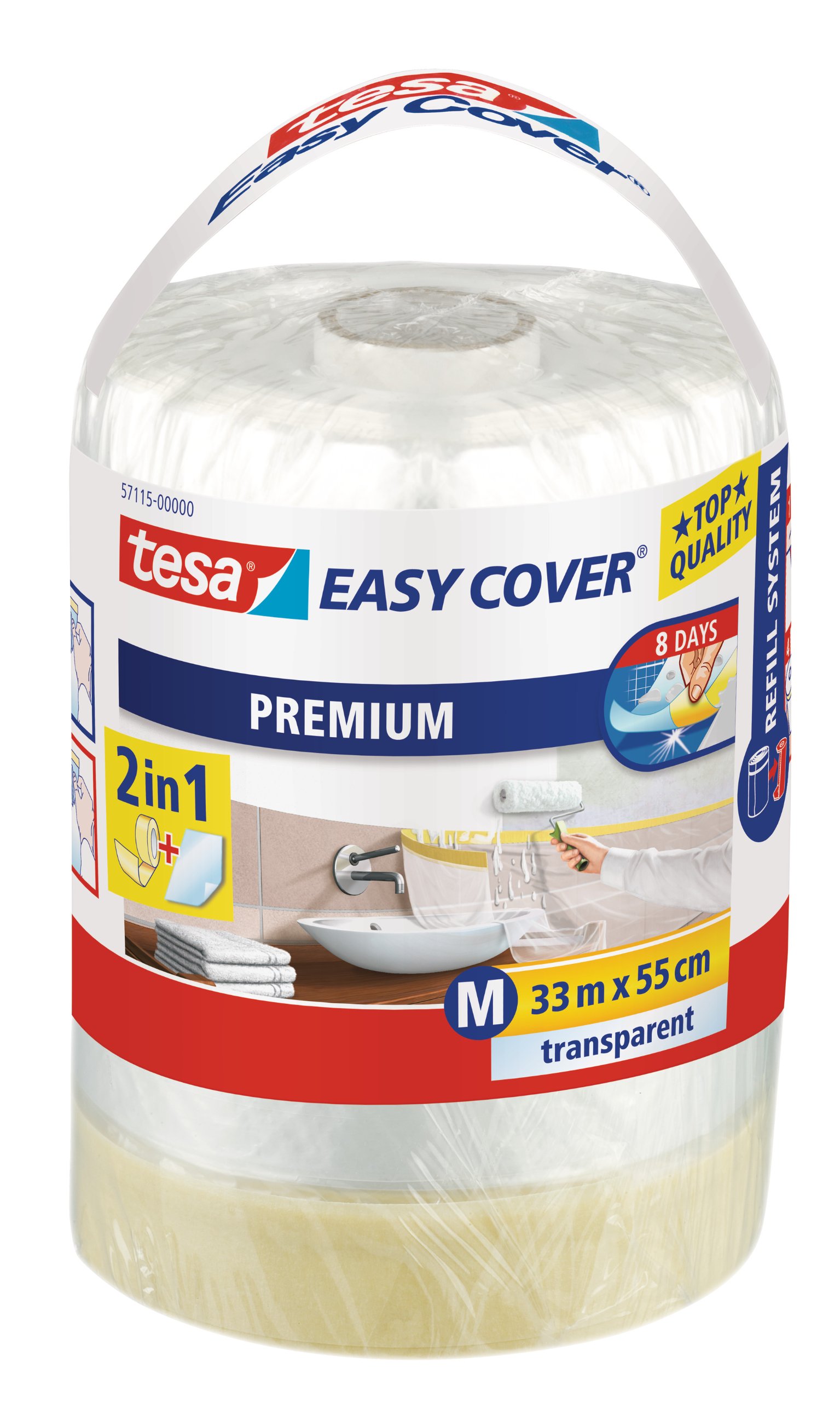 tesa cover with painter's tape ( 2 in 1 ), refill , 33m x 55cm ( size M )