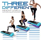 Yes4All NXP1 Adjustable Aerobic Step Platform with 4 Risers Teal Purple view 5