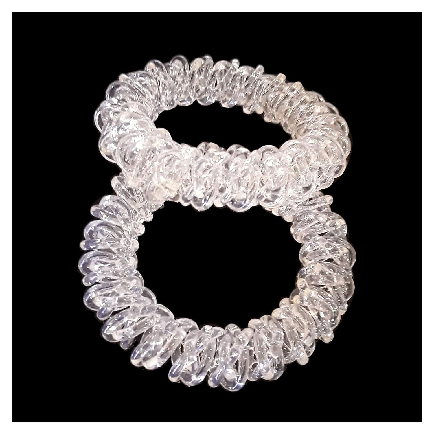 Amazon Com Elasticu Spiral Hair Ties Clear Plastic Hair Ties
