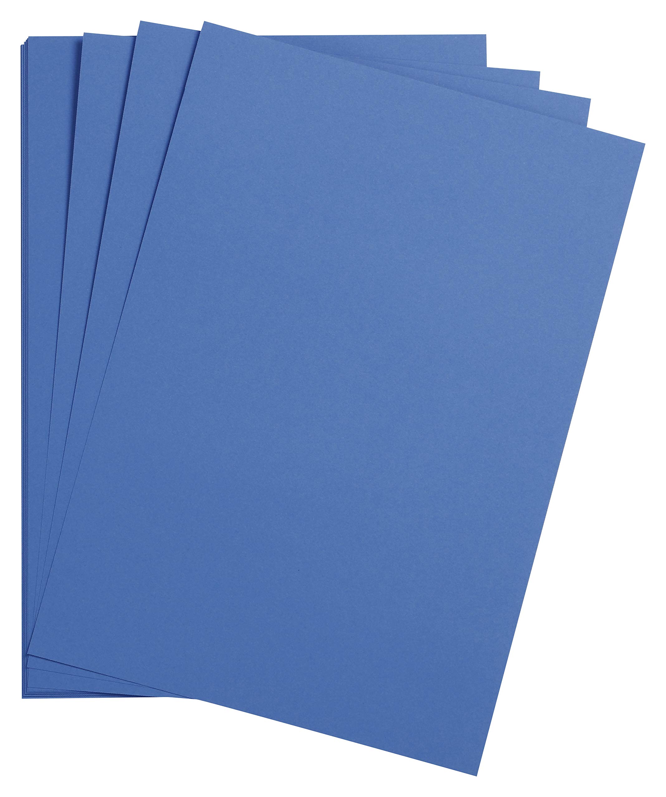 Clairefontaine - Ref 975278C - Maya Smooth Coloured Drawing Card (Pack of 25 Sheets) - 185gsm - A4 (29.7 x 21cm) - Royal Blue Colour - Deep Dyed, Acid Free, pH Neutral