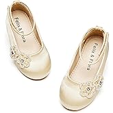Felix & Flora Girls Toddler Little Ballet Shoes - Flower Girls Mary Jane Flats Dress Shoes Party Wedding