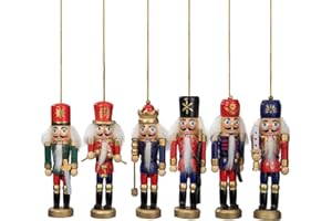 Northlight 6-Count Red and Blue Classic Nutcracker Christmas Ornaments - 5.25 Inches