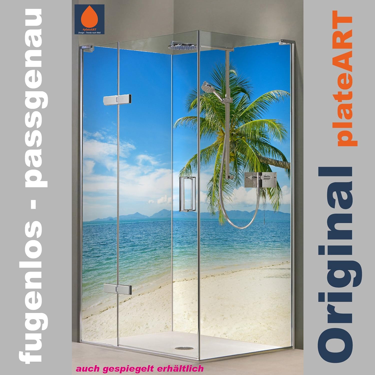 ORIGINAL PlateART Eck Duschr uuml ckwand Wandverkleidung Wandbild R