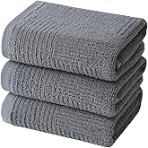Glynniss Cotton Terry Cloth Kitchen Towels - Pack of 3, 16x26 Inches
