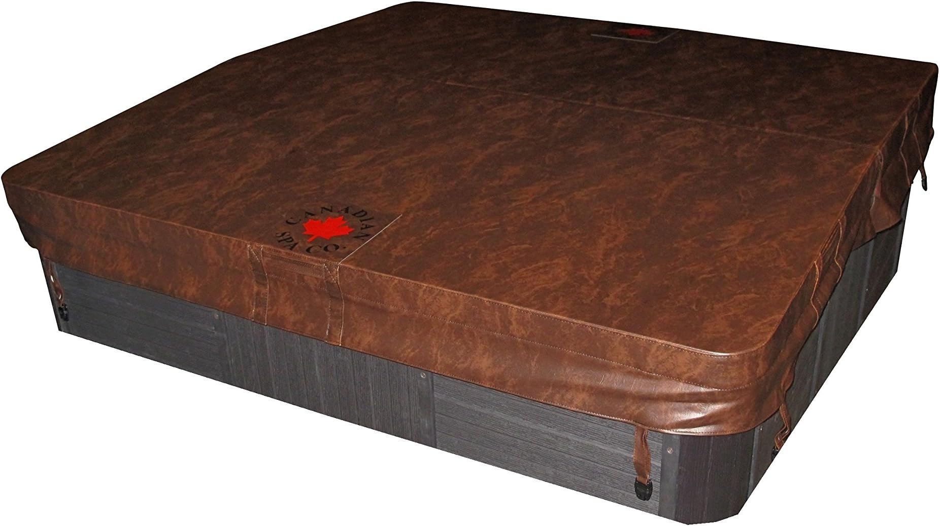 Canadian Spa Company 84 x 84-Inch Square B 4R Deluxe Hot Tub Spa Cover, Brown