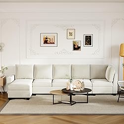 EMKK Modular Sectional Sofa, U Shaped, 6 Seat