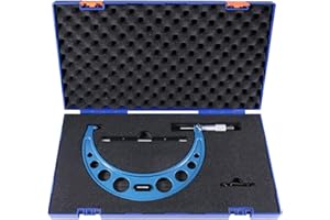 Accusize Industrial Tools 7-8'' Ultra-Precision Carbide Tipped M-Type Outside Micrometer, Resolution 0.0001'', Eg00-0008