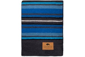 CHUBBUCK AUTHENTIC Chubbuck 100% Wool Blanket Camping (60" x 84") - Large Wool Blanket for Outdoor, Survival Kit, Emergency, Camping and Home Use - Fire Retardant, Soft and Warm Blankets for Winter (Lakeland)