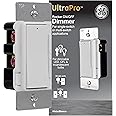 GE Rocker Dimmer Switch Rocker On Off Light Switch Dimmer Switches for LED lights Single Pole or 3 Way Dimmer Light Switch Energy Saving UL Listed White 10464
