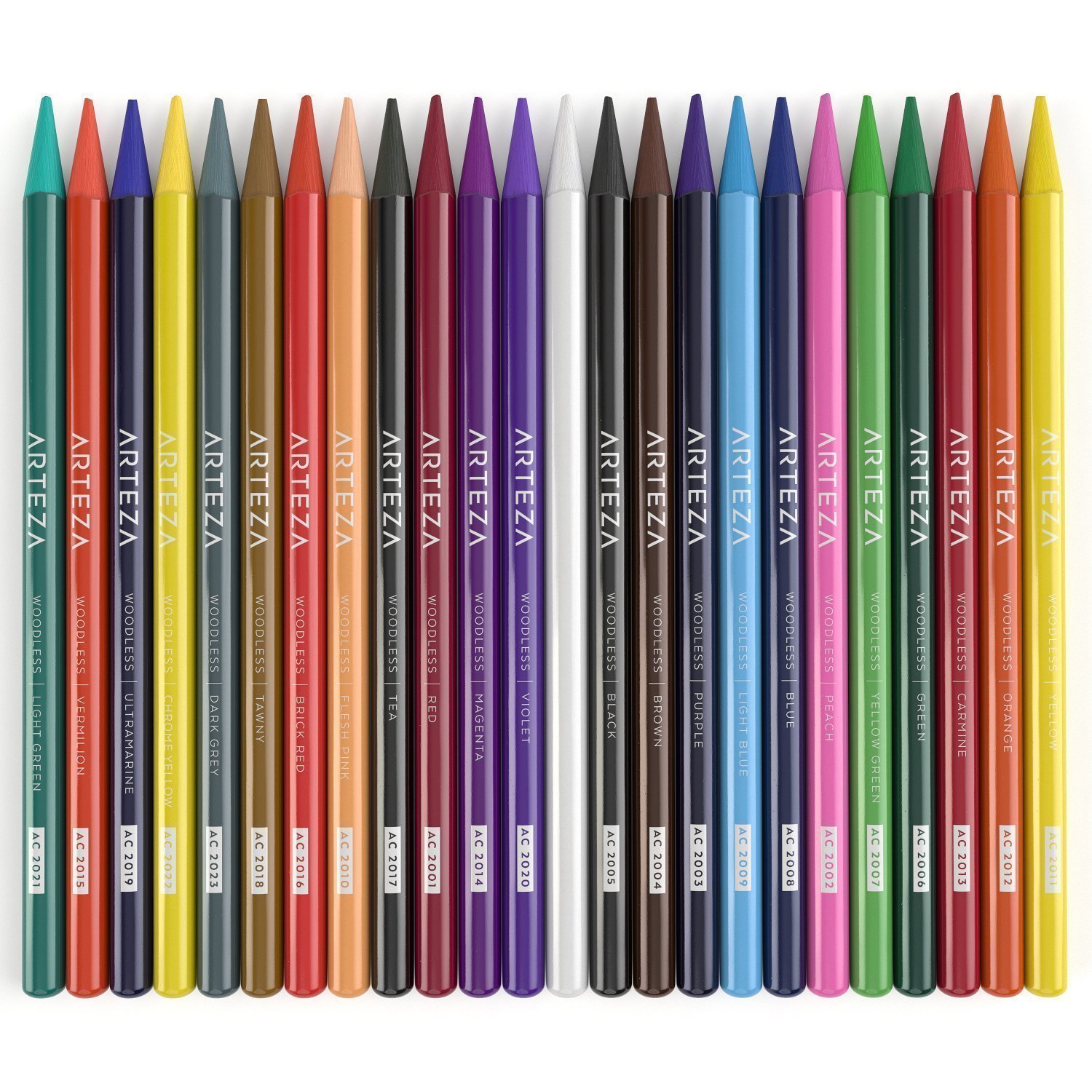 Galleon Arteza Woodless Colored Pencils 24Colors SoftCore Presharpened (Set Of 24)