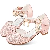 Stelle Girls High Heels Sequins Dress Sandals Princess Dress Shoes Flower Wedding Party Shoes