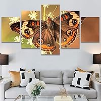 SIGNWIN 5 Panel Canvas Wall Art Open Wings for Home Decorations Ready to Hang - 60