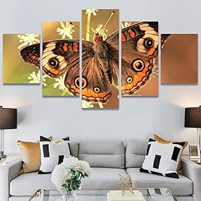 SIGNWIN 5 Panel Canvas Wall Art Open Wings...