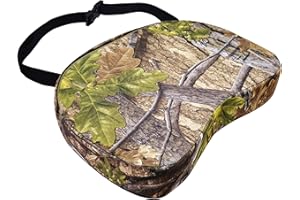 AUSCAMOTEK Portable Hunting Seat Cushion, Lightweight Waterproof Padded Cushion for Hunting, Camping, Stadium, Fishing, Outdoor Sports Woodland Green Camo