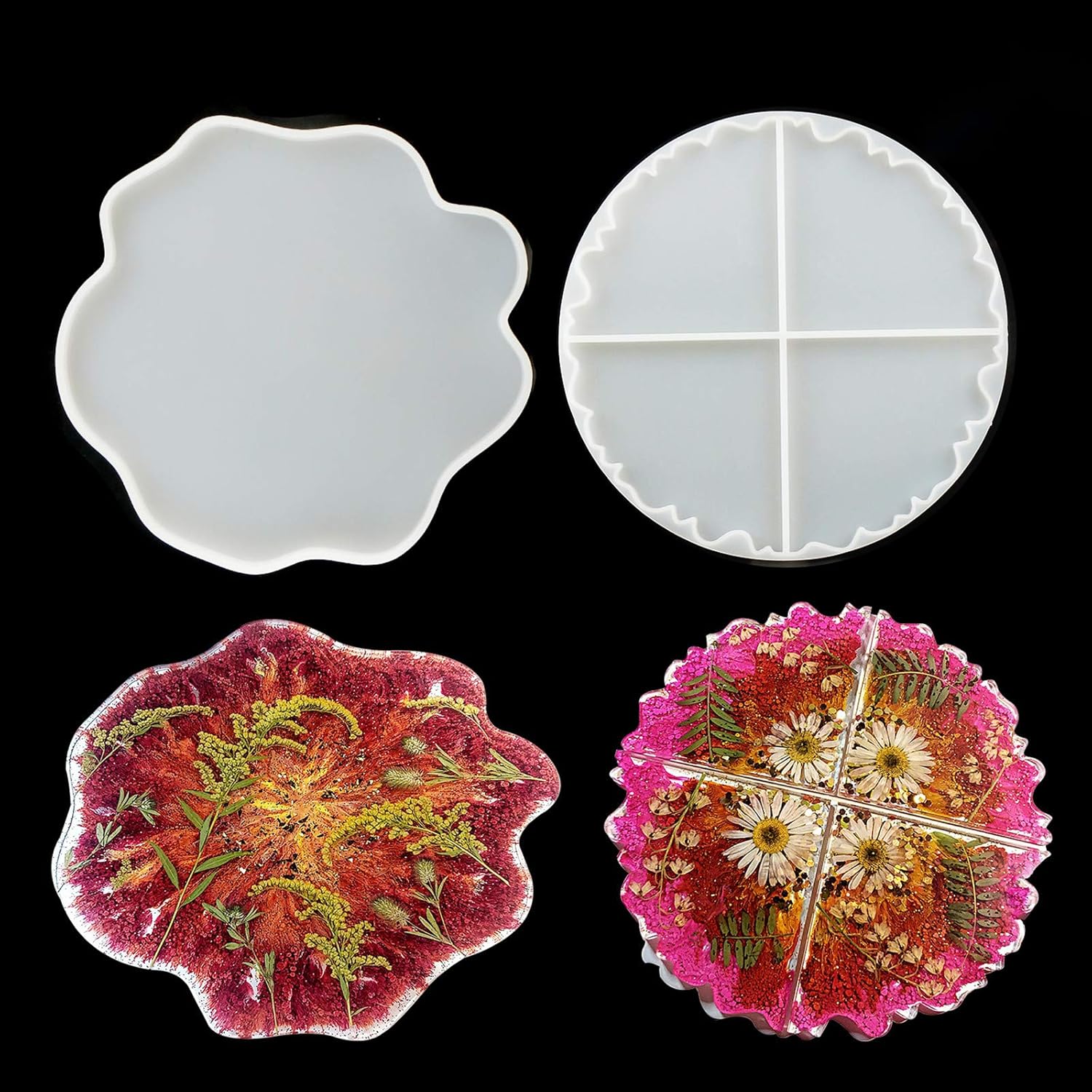 LET'S RESIN Geode Coaster Molds,Geode 