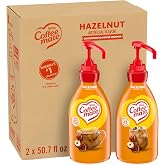 Nestle Coffee mate Hazelnut Non-Dairy Creamer Pump Bottle, 50.7 oz, 2-Pack | Concentrated liquid creamer, no refrigeration needed, ideal for offices, breakrooms and self-serve coffee stations