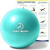 ProBody Pilates Ball 9 Inch - Small Exercise Ball for Stability, Barre, Core, Ab Workouts, Yoga, & Physical Therapy