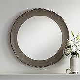 Uttermost Empire Matte Metallic Silver 34" Round Wall Mirror