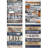 kunlisa Lake House Decor Kitchen Towels,Lake Life Decor,Lake House Essentials, Lake House Gifts Lake House Decor, Lake Towels, Vintage Lake Hand Towels for Bathroom,Lake Life Gifts