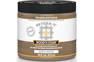 Retique It Wood'n Stain - Liquid Wood Gel Stain Interior/Exterior (16 oz (Pint), 45 Barn Wood)