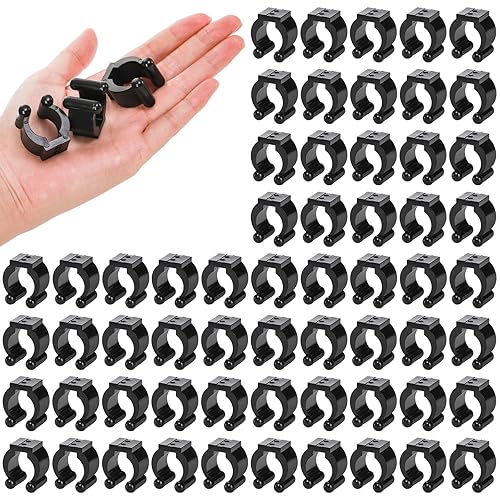 Pumtus 60 Pack Fishing Pole Holder Clips, Billiards Pool Cue Clips