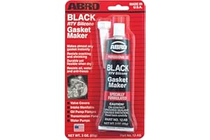 ABRO RTV Silicone Sealant and Gasket Maker: Up to 500 Degree F Heat, High Temp Silicone Sealant, 3 oz/85g Tube - Black