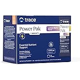 Trace Minerals Power Pak Multivitamin and Multimineral Packets - Electrolyte Support - 1200 mg Vitamin C Plus 70 Lemon Berry Flavor - 30 Packets