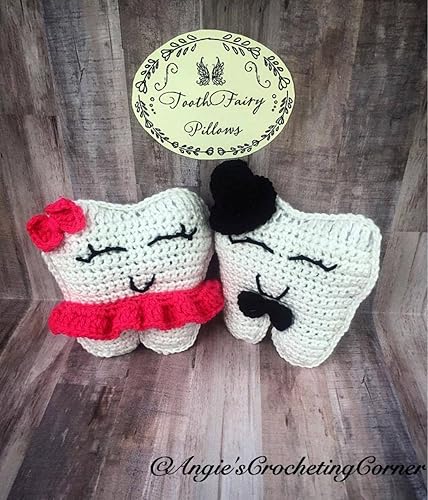 Amazon Com Crochet Tooth Fairy Pillow Boy And Girl Tooth Fairy