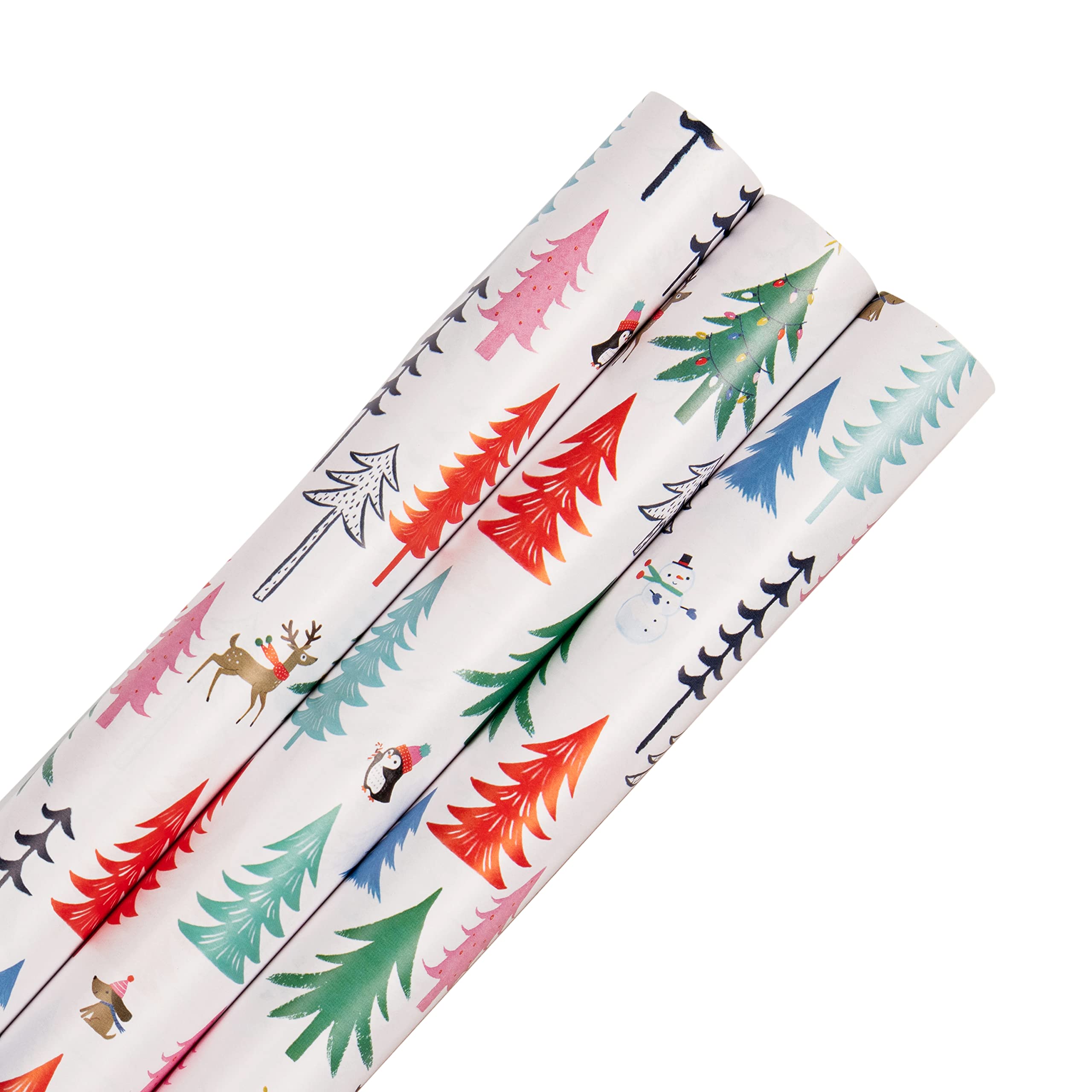 Hallmark Christmas Wrapping Paper Pack - 3 Rolls in 1 Contemporary Festive Design