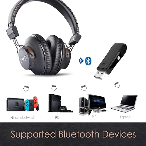 Avantree DG59 Plug Play Wireless PS4 Gaming Headphones with Mic