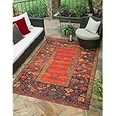 Unique Loom Outdoor Tribal Collection Area Rug - Quepos (6' 1" x 9' Rectangle, Multi/ Black)